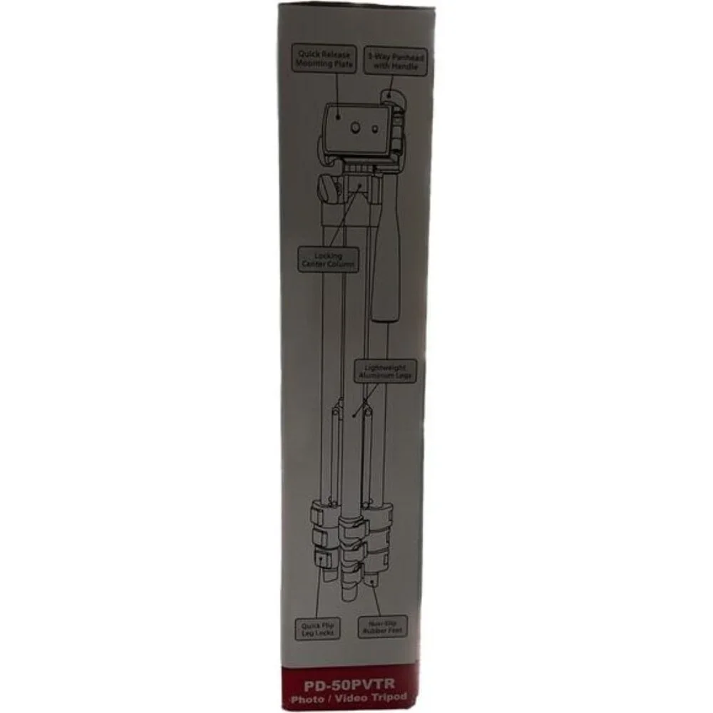 Precision Design PD-50PVTR Photo/Video Tripod With Case